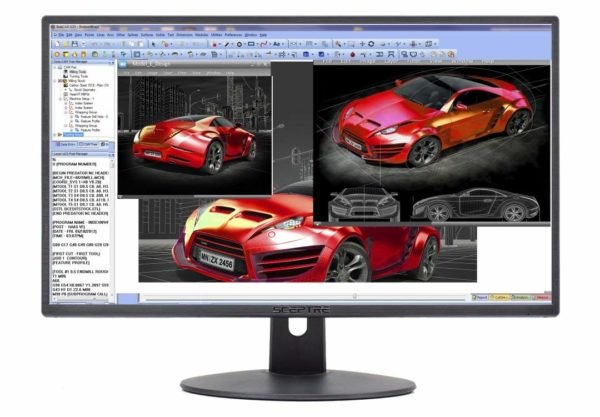 Sceptre E248W-19203R 24" Ultra Thin 75Hz 1080p LED Monitor 2X HDMI VGA Build-in Speakers, Metallic Black 2018