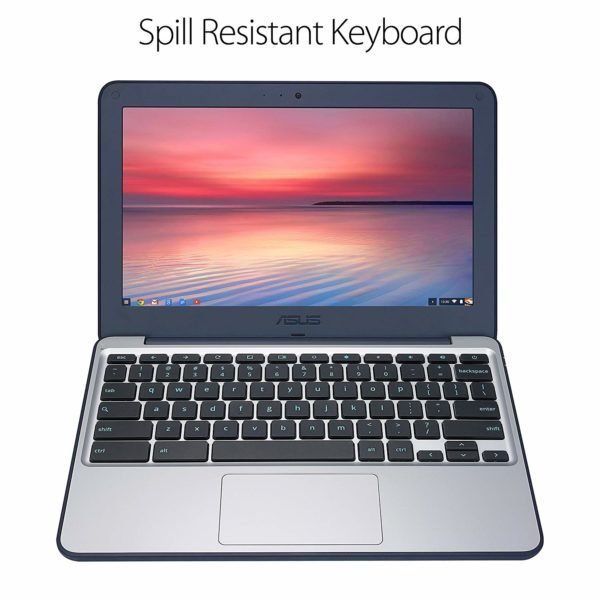 ASUS Chromebook C202SA-YS02 11.6" Ruggedized and Water Resistant Design with 180 Degree (Intel Celeron 4 GB, 16GB eMMC, Dark Blue, Silver) - Image 2