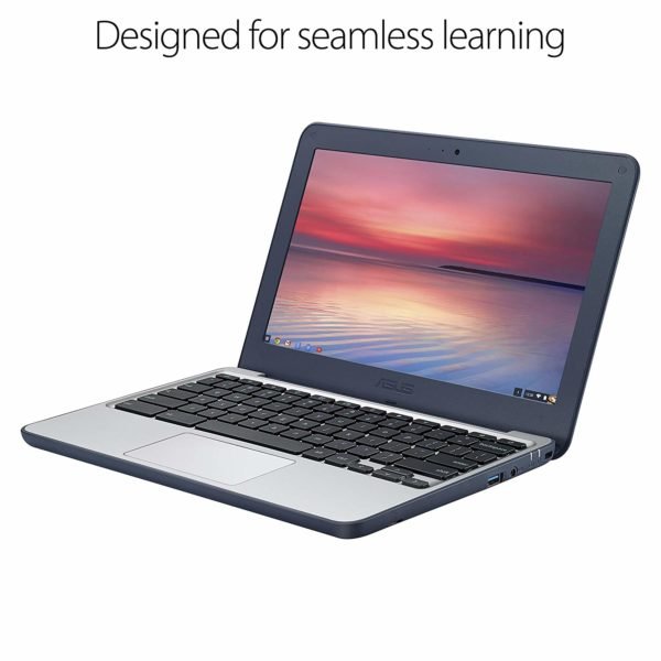 ASUS Chromebook C202SA-YS02 11.6" Ruggedized and Water Resistant Design with 180 Degree (Intel Celeron 4 GB, 16GB eMMC, Dark Blue, Silver) - Image 4