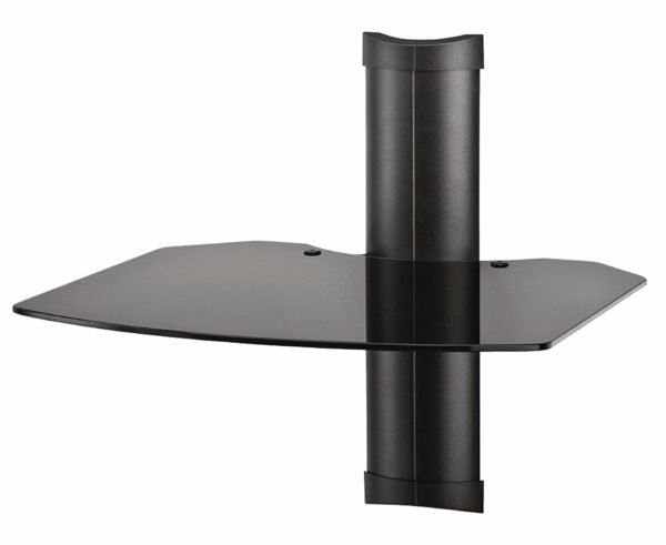 Omnimount Tria 1 B 1-Shelf Wall Furniture - Black/Dark Glass - Image 2