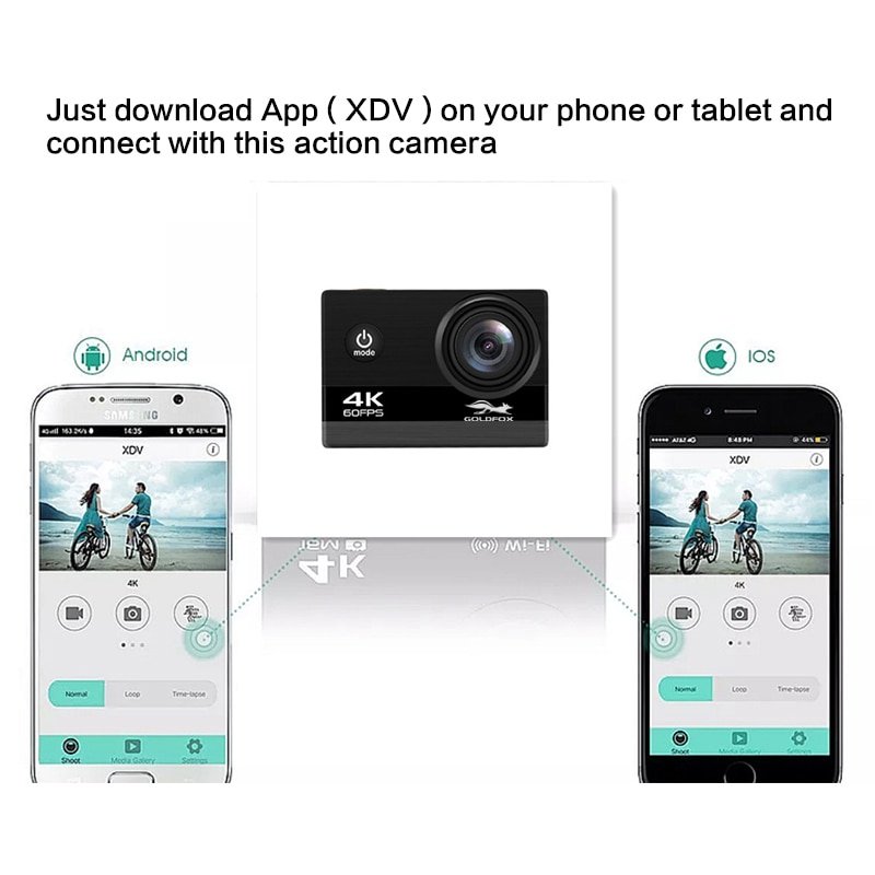 Action Camera 4K Ultra HD 60fps Wifi 16MP 2.0'' 170D Lens Underwater Go Waterproof Helmet Pro Sports Video Camera Recording - Image 4