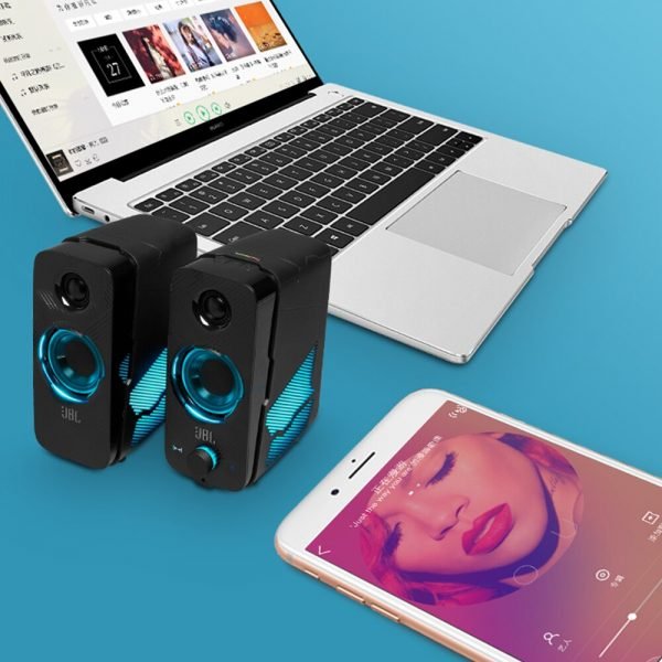 JBL QUANTUM DUO PC Gaming Bluetooth Speakers Noise Cancellation Surround Sound with Colorful Light for PC/Mac/Nintendo Switch - Image 3