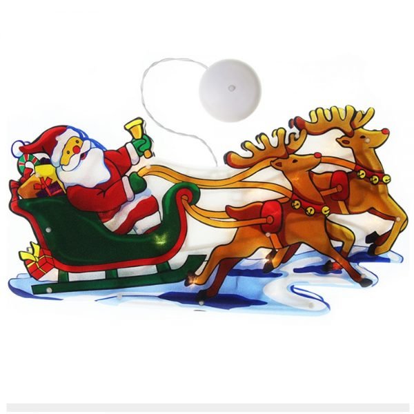 LED window hanging lights Christmas atmosphere scene decoration Santa Claus snowman Elk holiday decoration lights - Image 5